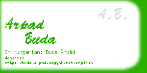 arpad buda business card