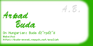 arpad buda business card